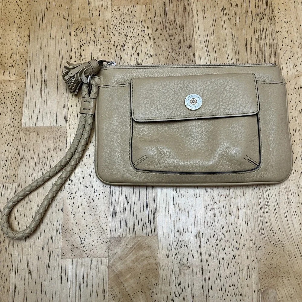 Cole Haan Tan Leather Wristlet